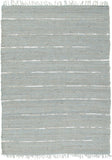 Saville Jute and Leather Rug Blue