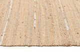 Saville Jute and Leather Rug Natural