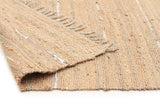 Saville Jute and Leather Rug Natural