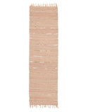 Saville Jute and Leather Rug Nude Pink