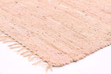 Saville Jute and Leather Rug Nude Pink