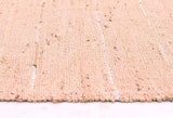 Saville Jute and Leather Rug Nude Pink