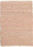 Saville Jute and Leather Rug Nude Pink