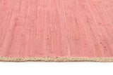 Reno Cotton and Jute Rug Pink