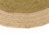 Round Jute Natural Rug Sage