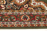 Traditional Medallion Rug Green