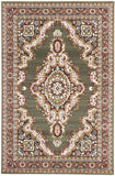 Traditional Medallion Rug Green