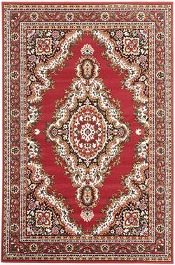 Traditional Medallion Rug Red