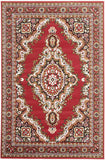 Traditional Medallion Rug Red