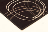 Modern Swirls Rug Brown