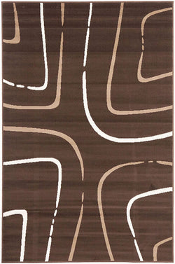 Curves Rug Brown Beige Cream