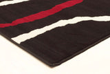 Urban Vine Rug Black Red White