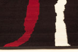 Urban Vine Rug Black Red White