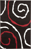 Urban Vine Rug Black Red White