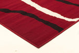 Urban Vine Rug Red Black White