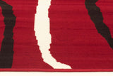 Urban Vine Rug Red Black White