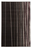 New Lines Rug Black Grey Cream Purple