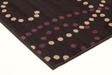 Art Deco Rug Black Grey Purple