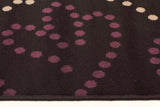 Art Deco Rug Black Grey Purple