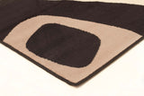 Retro Squares Rug Black Grey Red