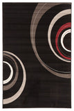 Retro Waves Rug Black