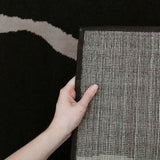 Uber Cool Black Rug Grey Ivory Rug