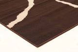 Uber Cool Brown Rug Beige Ivory Rug