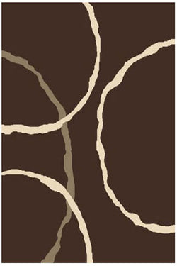 Uber Cool Brown Rug Beige Ivory Rug