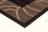 Modern Border Rug - Black Grey