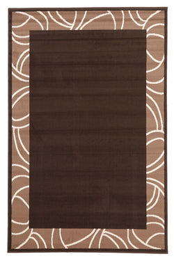 Modern Border Rug Brown