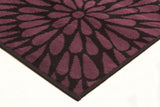 Modern Burst Pattern Rug Black Purple