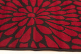 Burst Pattern Rug Red Black White