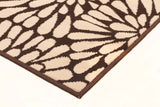 Modern Burst Pattern Rug Brown Beige