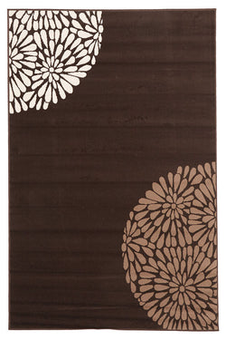 Modern Burst Pattern Rug Brown Beige