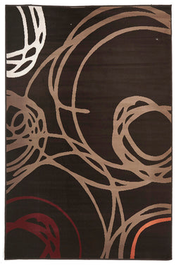 Scribble Modern Rug Brown