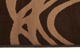 Scribble Modern Rug Brown