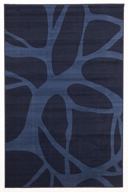 Abstract Modern Rug Blue