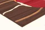 Poppies Modern Rug Brown Rust