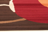 Poppies Modern Rug Brown Rust