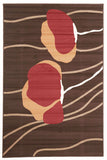 Poppies Modern Rug Brown Rust