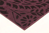 Funky Paisley Design Rug Purple