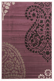 Funky Paisley Design Rug Purple