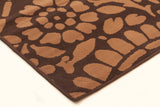 Funky Paisley Design Rug Brown