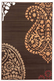 Funky Paisley Design Rug Brown