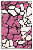 Modern Stones Design Rug Pink