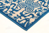 Funky Lace Design Rug Blue