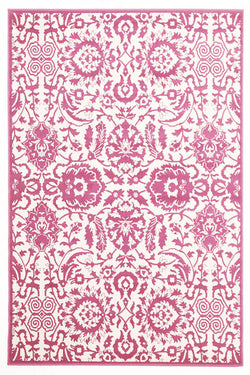 Funky Lace Design Rug Pink