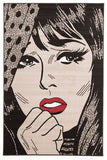 Retro Pop Art True Romance Print Rug Grey