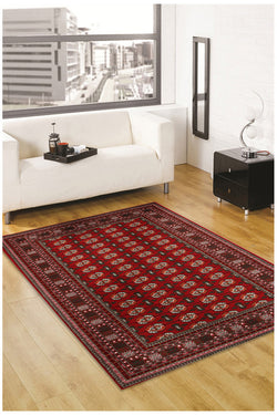 Traditional Rug Burgundy And Black