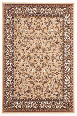 Traditional All Over Pattern Rug Beige